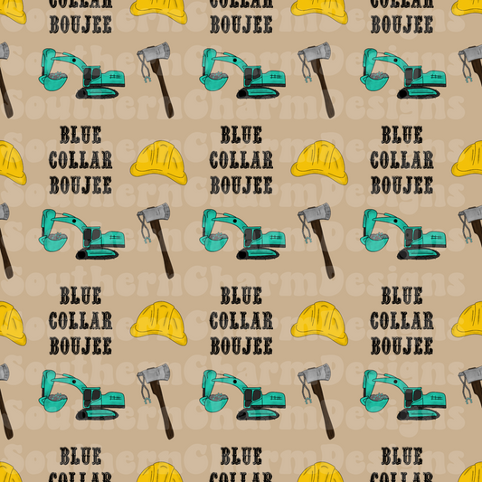 Blue collar boujee seamless