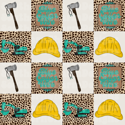Blue collar wife seamless LOGGER