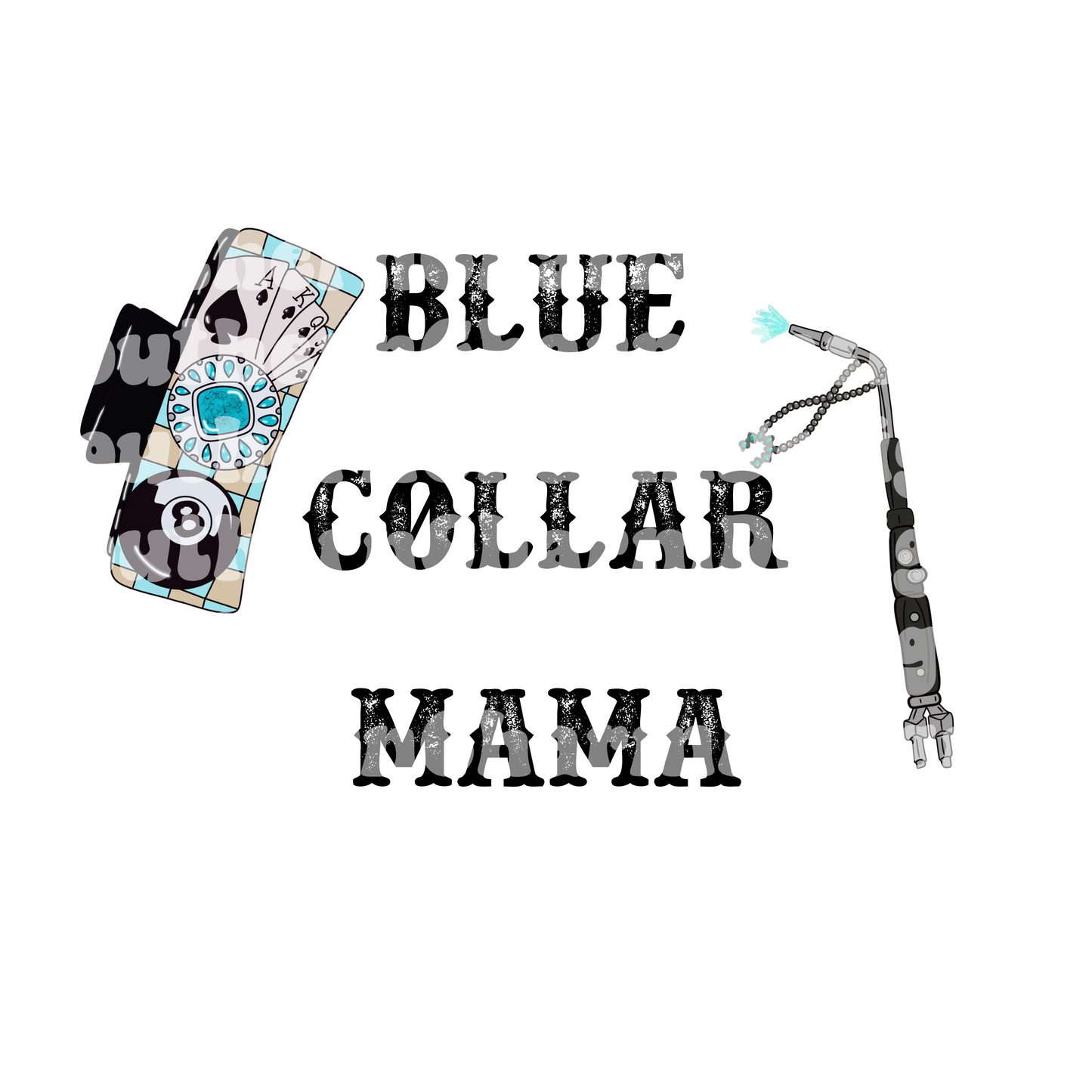 Blue collar mama png MECHANIC